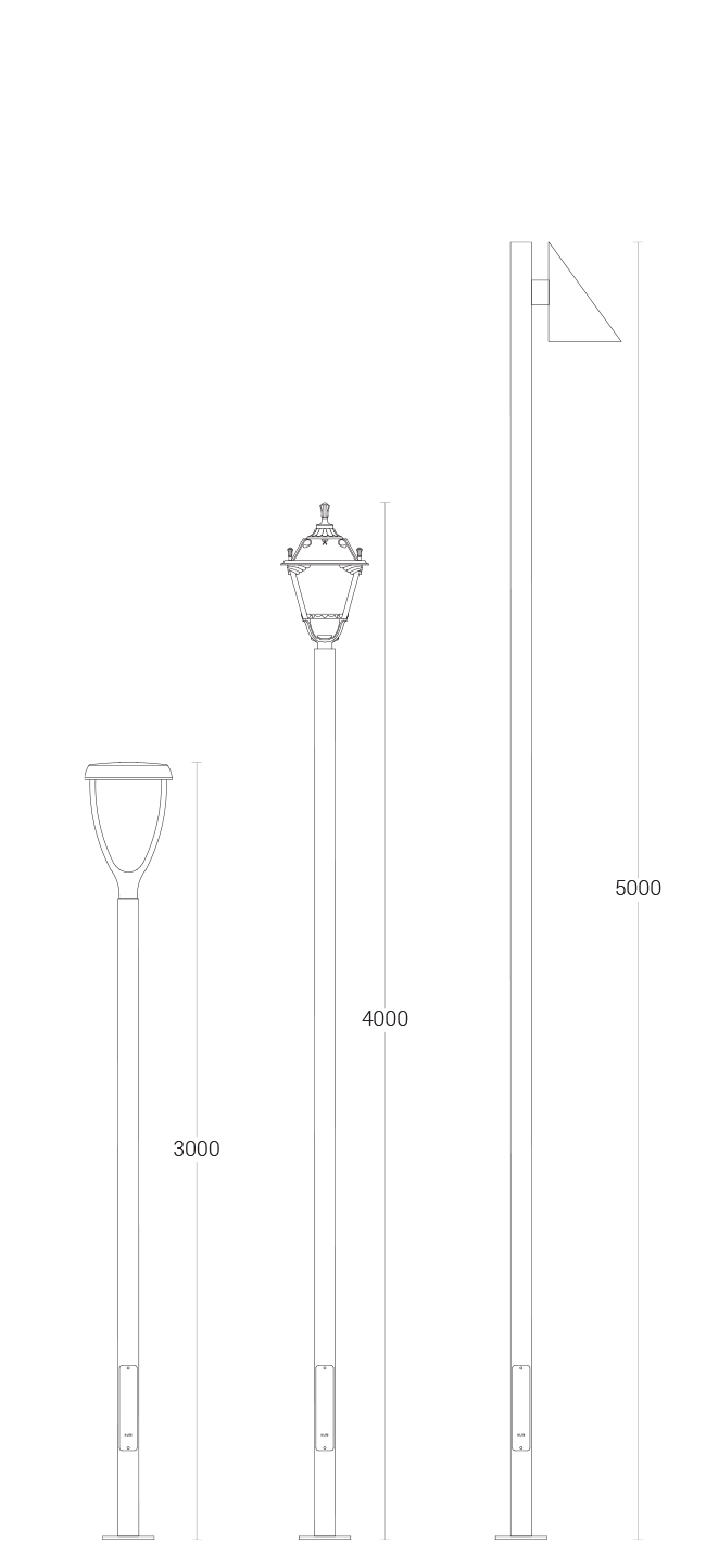 Quadra Sq. 80 - dimensional drawing