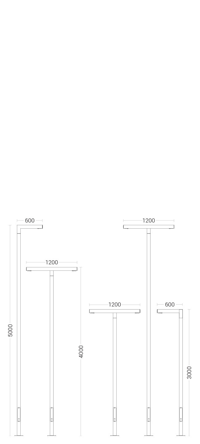 Polar Sq.80 Series - dimensional drawing
