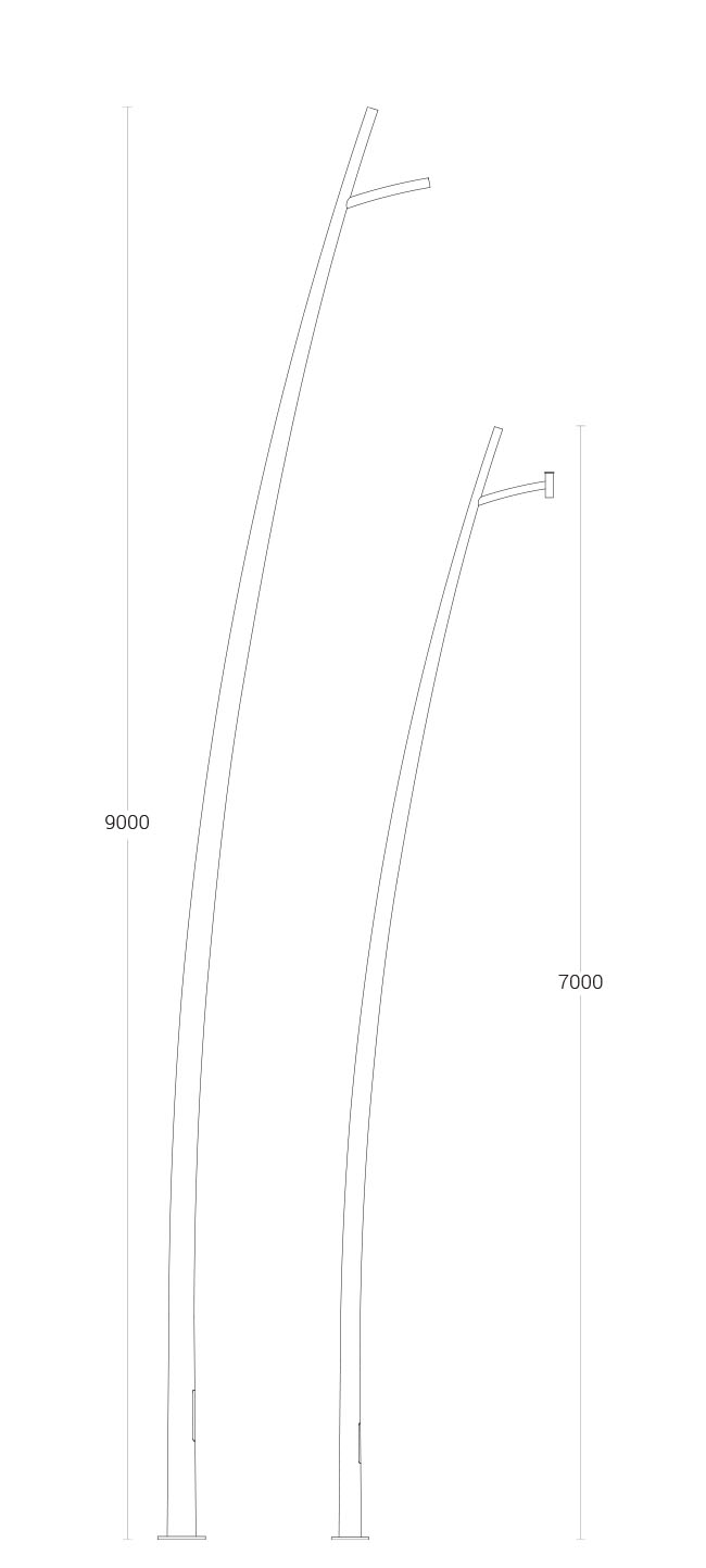 Conical Arch - dimensional drawing