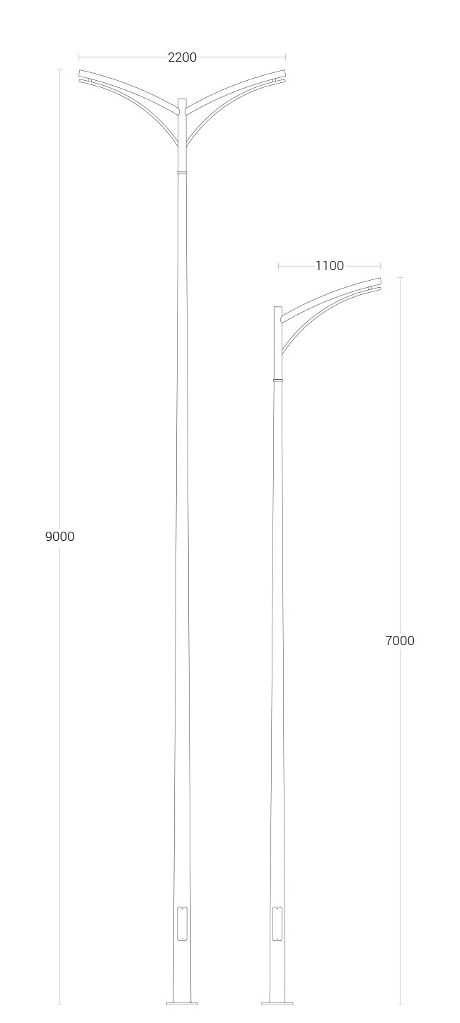 American - dimensional drawing